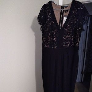 City Chic Black Lace Jumpsuit